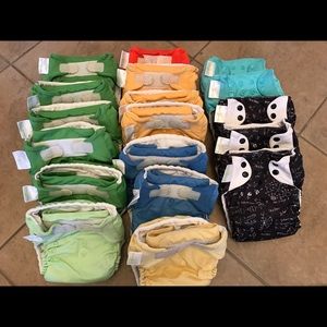 Huge lot of cloth diapers!
